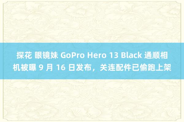 探花 眼镜妹 GoPro Hero 13 Black 通顺相机被曝 9 月 16 日发布，关连配件已偷跑上架