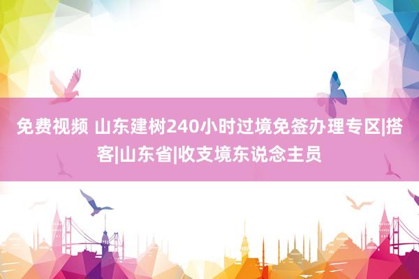 免费视频 山东建树240小时过境免签办理专区|搭客|山东省|收支境东说念主员